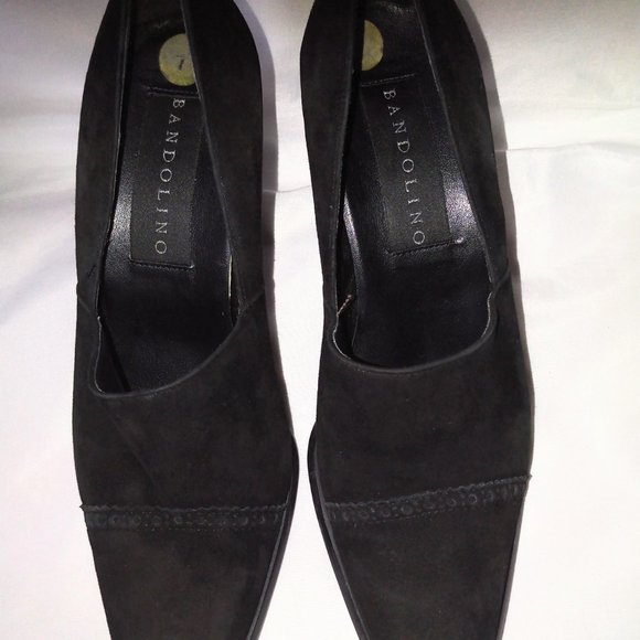 "Izra" Black Suede Pumps - Picture 7 of 7
